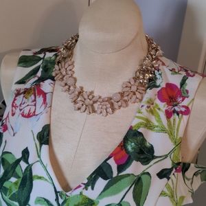 Natasha statement necklace blush/crystal collar